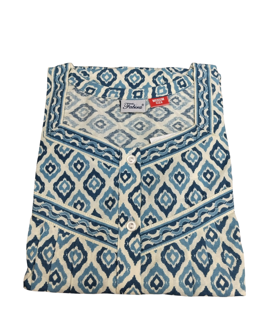 PLEATED FULL LENGTH MEDIUM - PATOLA PRINT- ORANGE & BLUE - 401E m