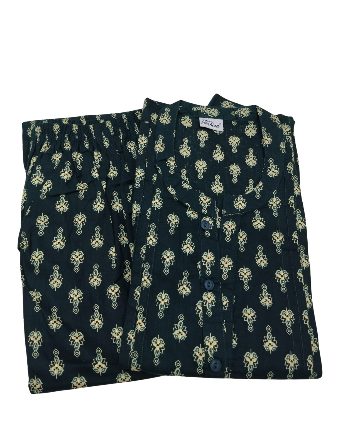 CORD SET - MOTIF PATTERN - BOTTLE GREEN - CS15