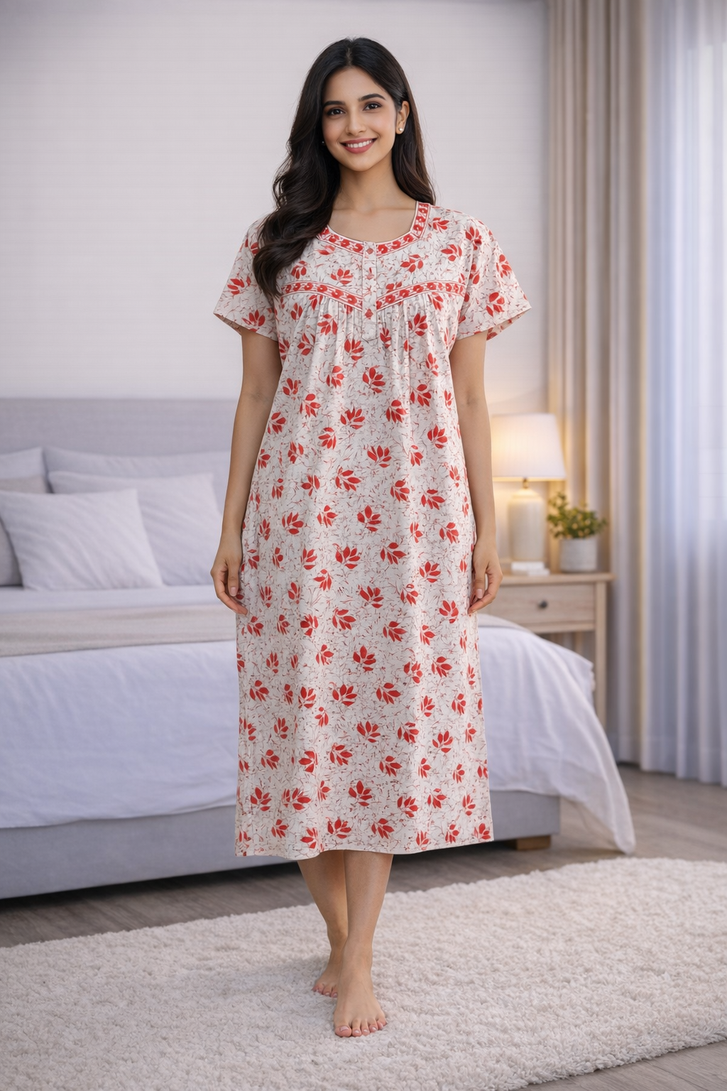 3/4 NIGHTY - OFF WHITE - 201A - 56