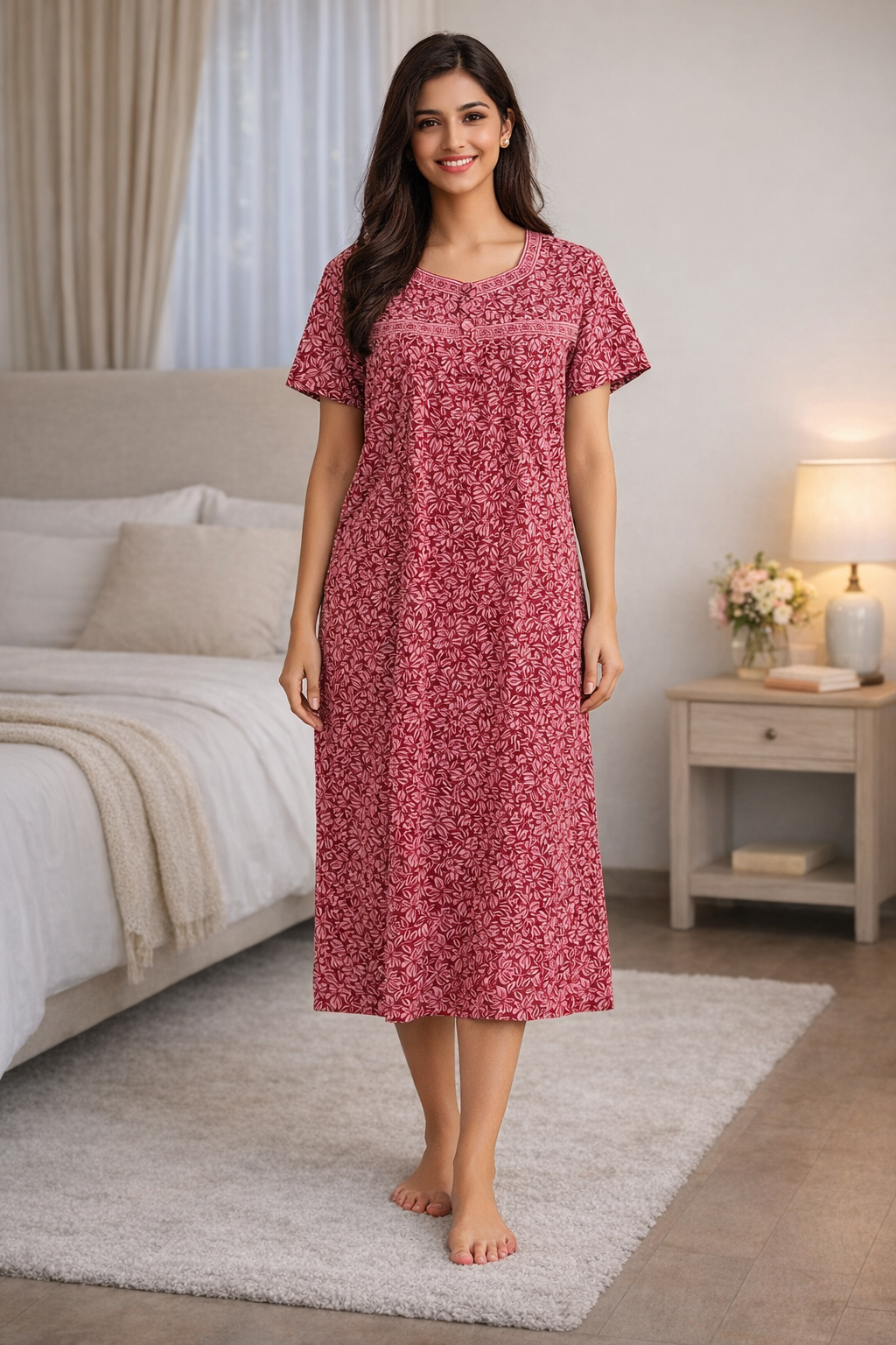 3/4 NIGHTY - MAROON - 201A - 71
