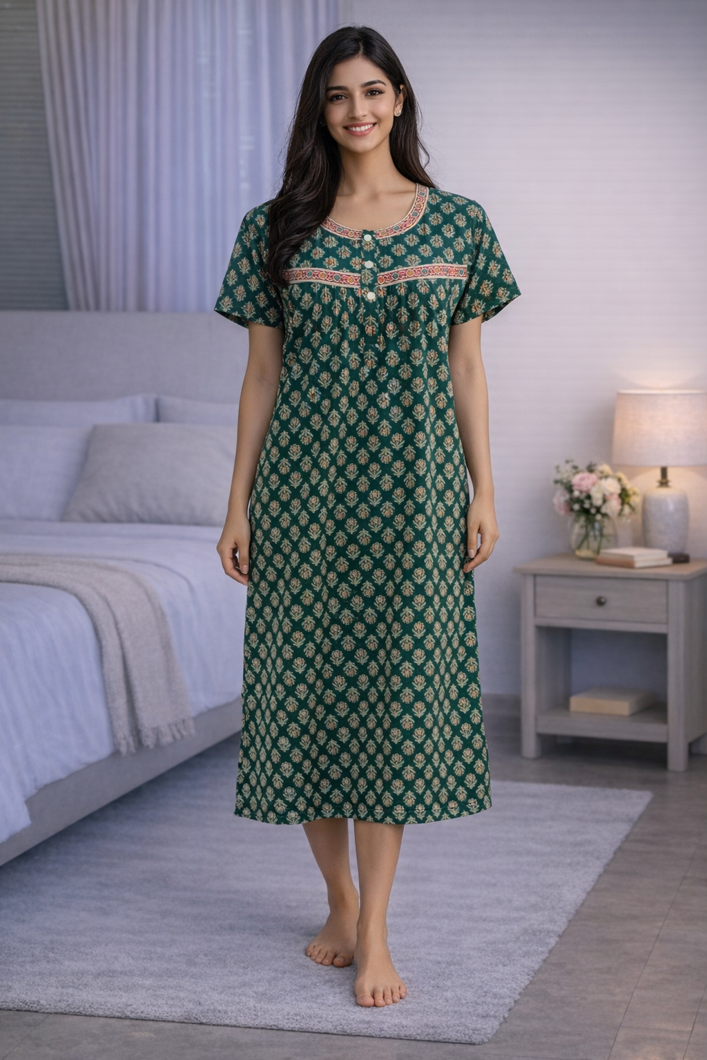 3/4 NIGHTY - DARK GREEN - 201A - 102