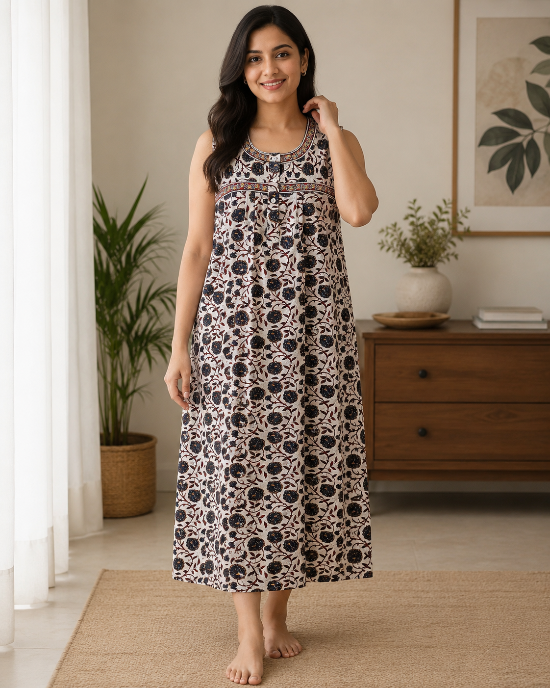 3/4 NIGHTY - OFF-WHITE - 201B - 53