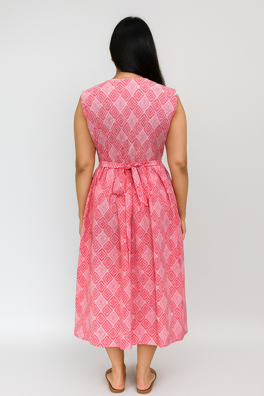 TUNIC PATTERN – BANDHANI PRINT - PINK 201F