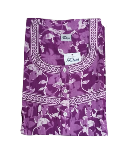 PLEATED FULL LENGTH REGULAR - LEAF PRINT- RAMA GREEN, PINK, PURPLE & LIME GREEN - 405 - P3