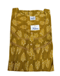 PLEATED FULL LENGTH LACE MEDIUM - FERN PRINT- COFFEE BROWN, MARSHY GREEN & MAROON - 401EL d