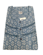 PLEATED FULL LENGTH LACE MEDIUM - MOTIF PRINT- PINK, GREY, YELLOW & GREYISH BLUE - 401EL e