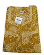 PLEATED FULL LENGTH MEDIUM - FLORAL & LEAF PRINT-TURQUOISE BLUE, MUSTARD & DARK PINK - 401Eb