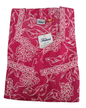 PLEATED FULL LENGTH MEDIUM - FLORAL & LEAF PRINT-TURQUOISE BLUE, MUSTARD & DARK PINK - 401Eb