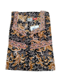 PLEATED FULL LENGTH MEDIUM - KALAMKARI PRINT- MARSHY GREEN, RED, GREY & BLACK - 401E h