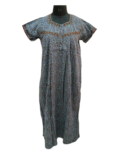 PLEATED FULL LENGTH LACE MEDIUM - FLORAL PRINT- Grey - 401E r