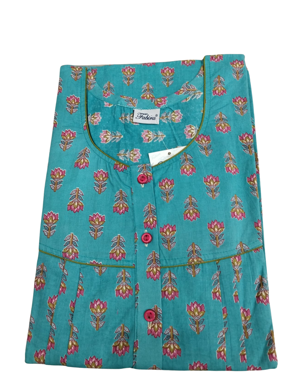 PLEATED FULL LENGTH REGULAR - MOTIF PRINT- PEACH, LAVENDER, BLUE & PINK - 405 - P14