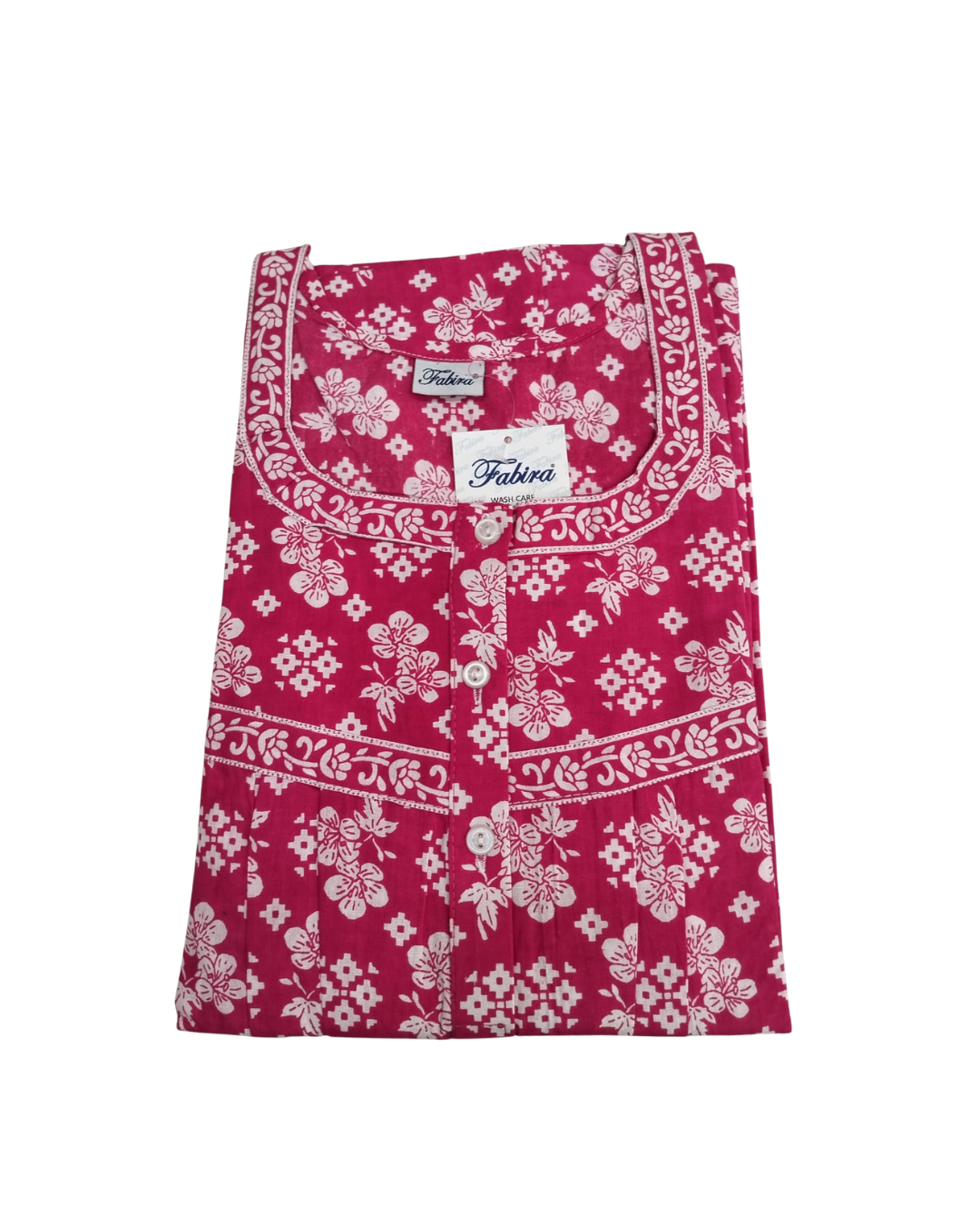 PLEATED FULL LENGTH REGULAR - FLORAL PRINT- DARK BLUE, PINK, GREEN & ORANGE - 405 - P5