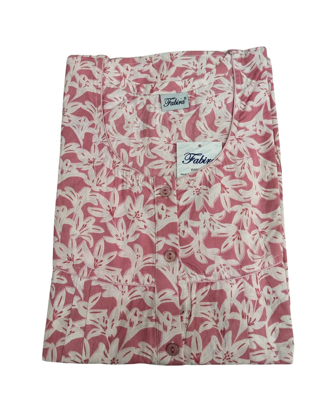 PLEATED FULL LENGTH REGULAR - LILY PRINT- LILAC, GREY, PINK & YELLOW - 405 - P11