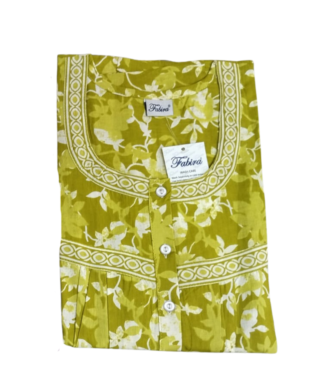 PLEATED FULL LENGTH REGULAR - LEAF PRINT- RAMA GREEN, PINK, PURPLE & LIME GREEN - 405 - P3