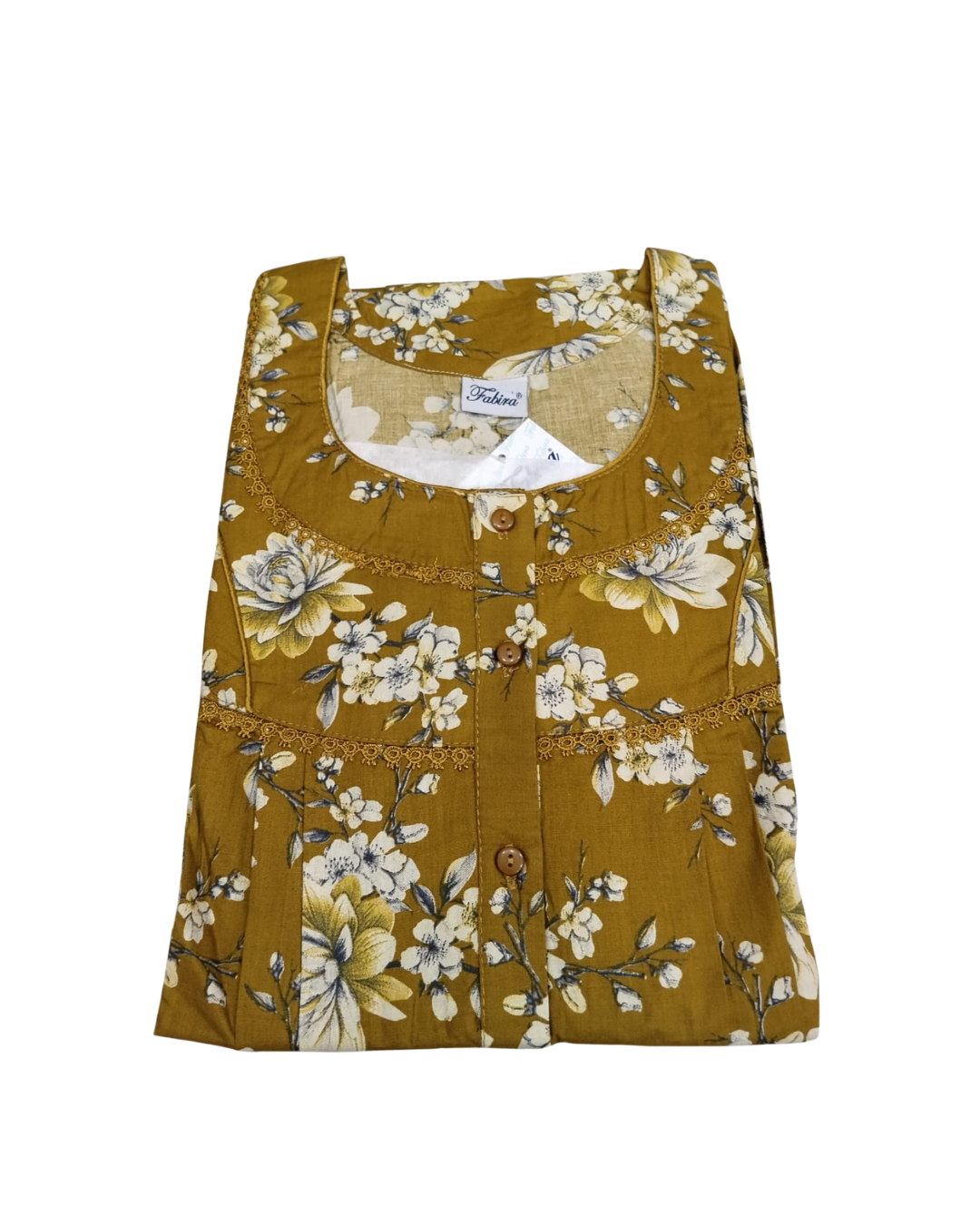 PLEATED FULL-LENGTH LACE REGULAR - MOTIF PRINT- PLUM, CLASSIC BLUE, DARK GREEN & OLIVE - 501-b