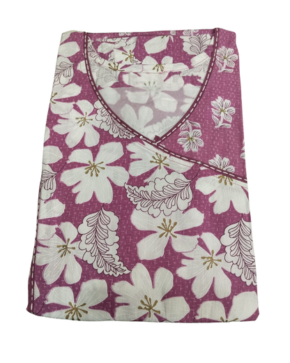 A - line Belt pattern - Botanical print - Yellow, Lavender, Blue & Pink  - 550B06