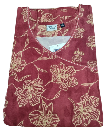 A - line Belt pattern XXL - Botanical print - Slate Grey, Rama green, Rouge & Teal Blue - 605B03