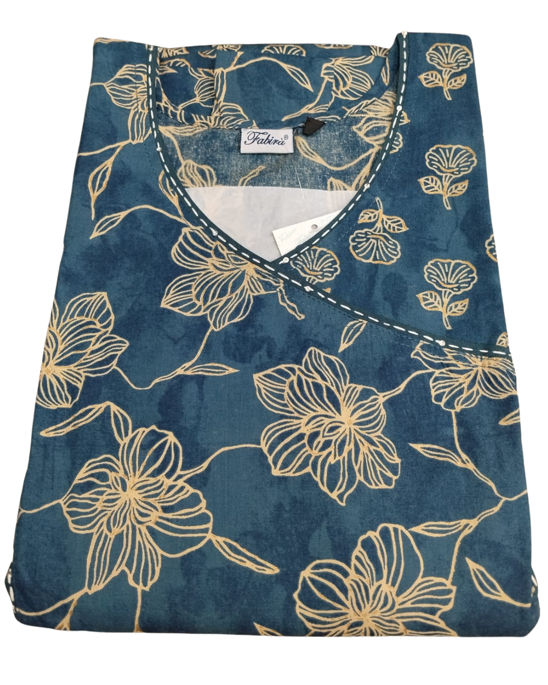 A - line Belt pattern XXL - Botanical print - Slate Grey, Rama green, Rouge & Teal Blue - 605B03