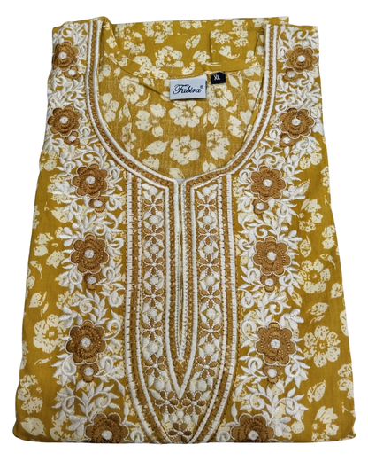 A - LINE NIGHTY XL - FLORAL PRINT - NAVY BLUE, PINK, RAMA-GREEN, MUSTARD & OLIVE-GREEN - 650 A07