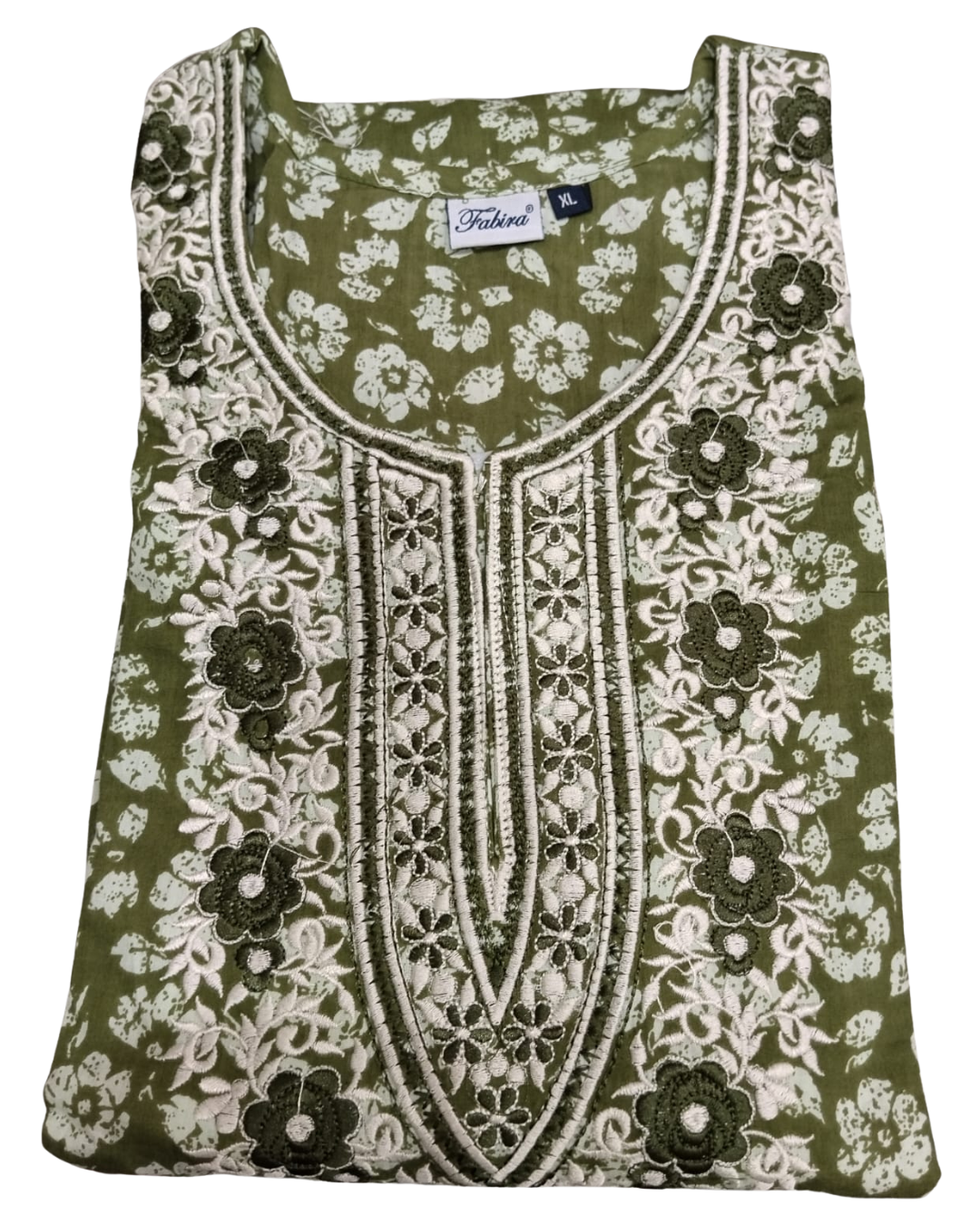A - LINE NIGHTY XL - FLORAL PRINT - NAVY BLUE, PINK, RAMA-GREEN, MUSTARD & OLIVE-GREEN - 650 A07