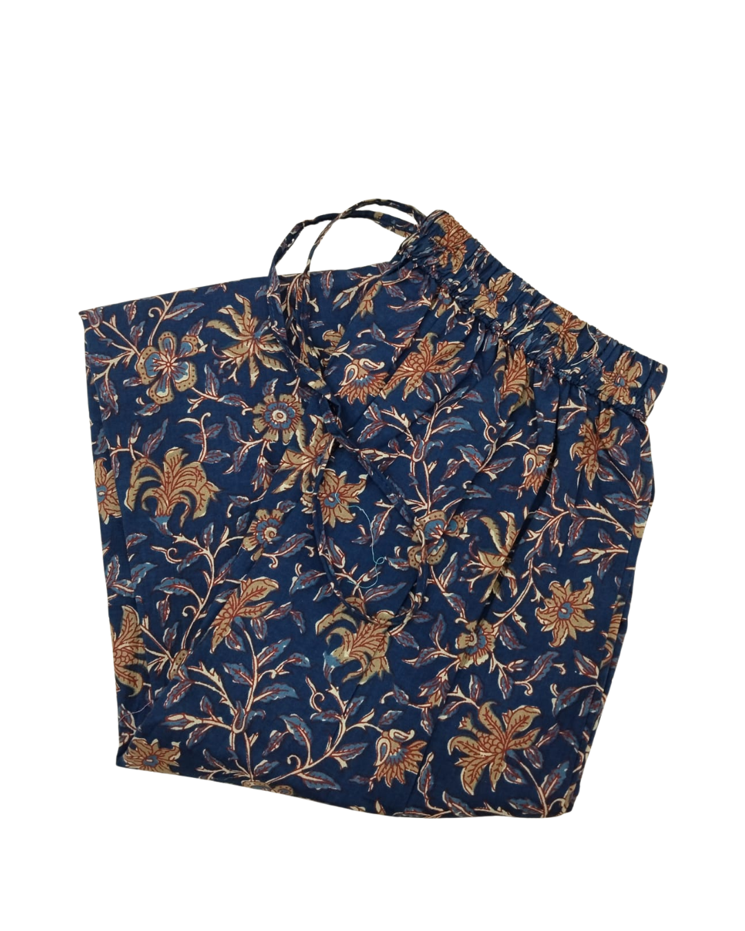 COTTON CAPRI FLORAL PRINT - NAVY BLUE - CAP06