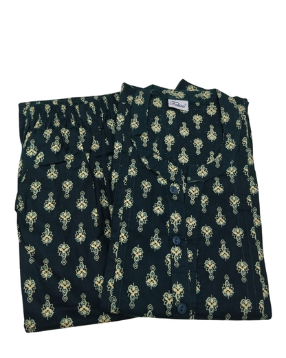 CORD SET - MOTIF PATTERN - BOTTLE GREEN - CS15