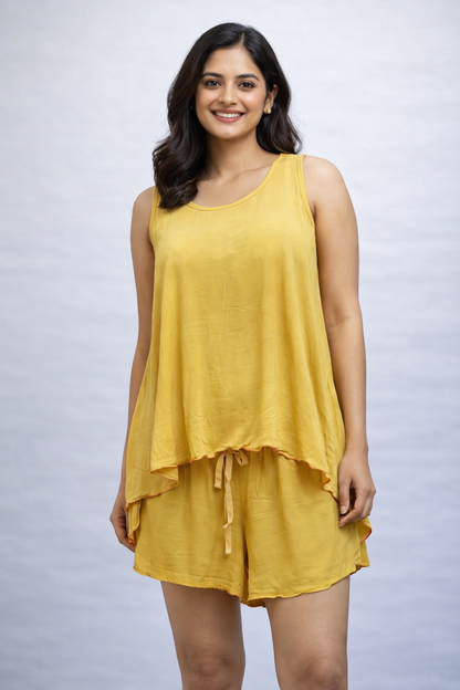 TENCIL SHORT SET - YELLOW