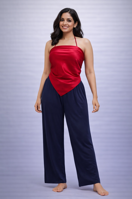 TENCIL PYJAMAS - NAVY BLUE