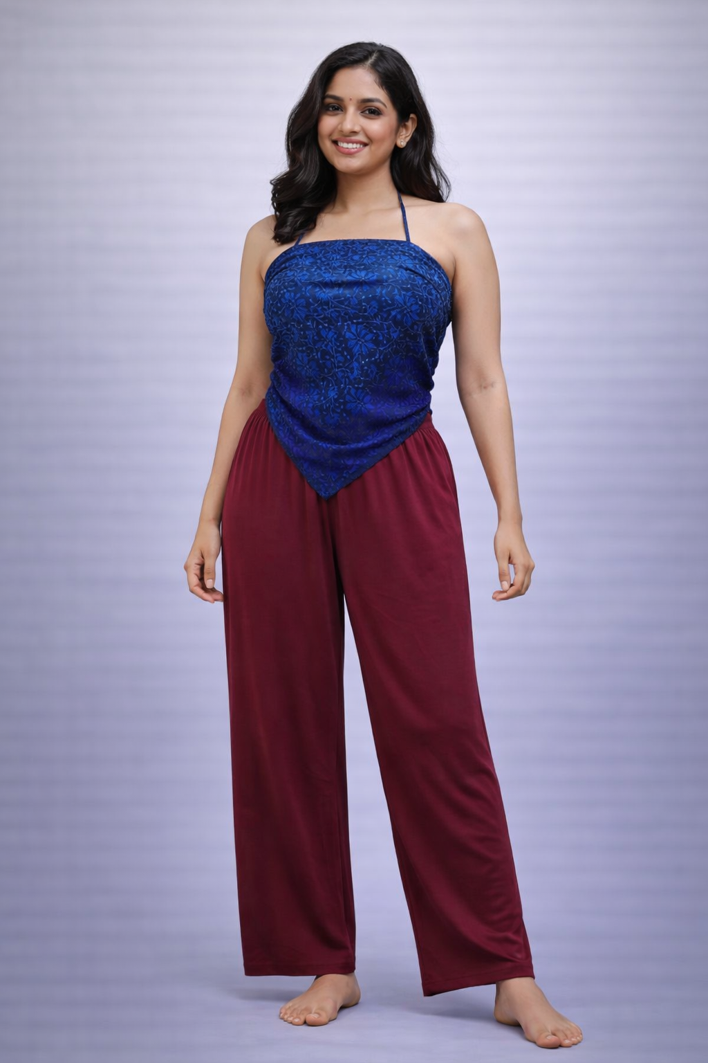 TENCIL PYJAMAS - MAROON