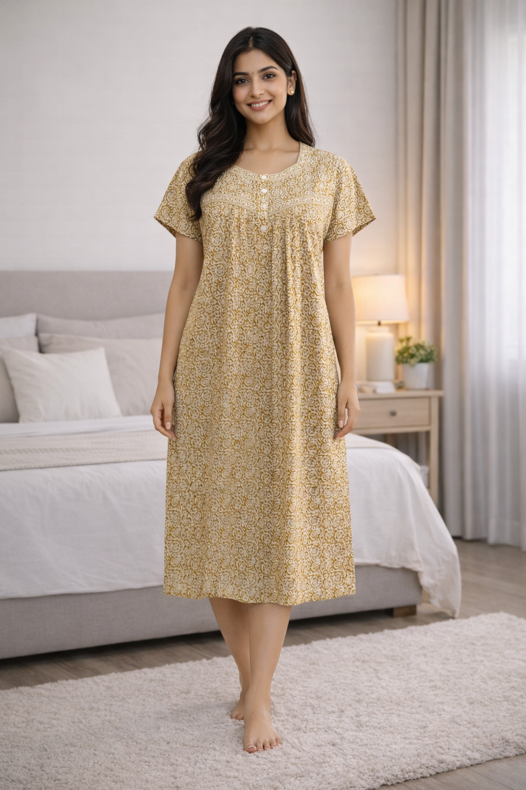 3/4 NIGHTY - YELLOWISH OLIVE- 201A - 46