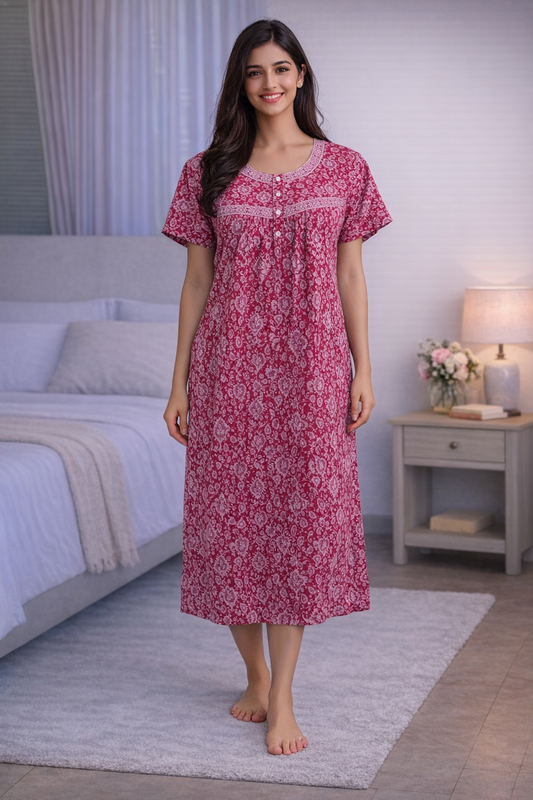 3/4 NIGHTY - DARK PINK - 201A - 101