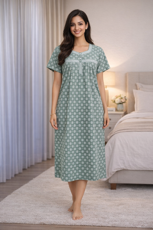 3/4 NIGHTY - GREY - 201A - 105