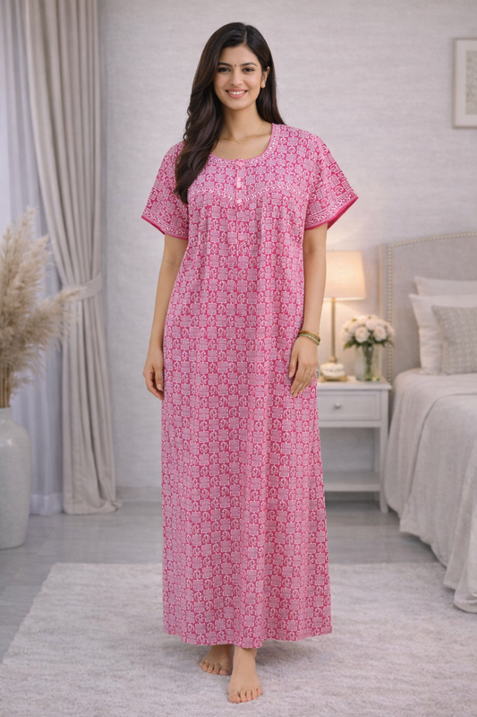 PLEATED FULL LENGTH REGULAR - KOIRI PRINT- PINK, RED, ORANGE, BLUE & YELLOW - 405 - P10