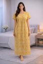 PLEATED FULL LENGTH MEDIUM - HEXAGON PRINT- YELLOW, RED & GREEN - 401E k