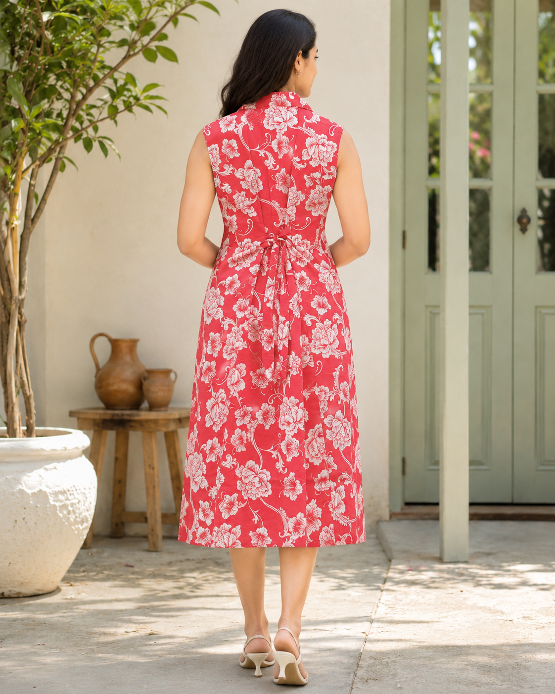 TUNIC COLLAR PATTERN - LILY - CRIMSON 201Fa
