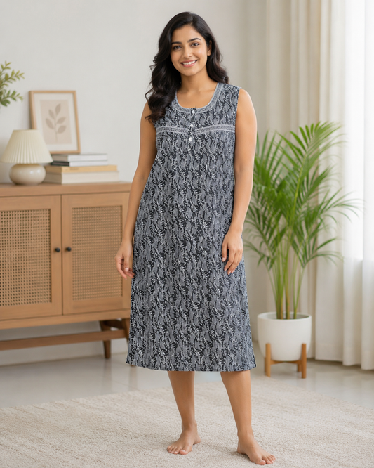 3/4 NIGHTY - DARK GREY - 201B - 40