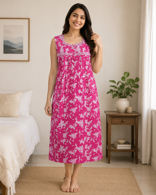 3/4 NIGHTY - PINK - 201B - 44