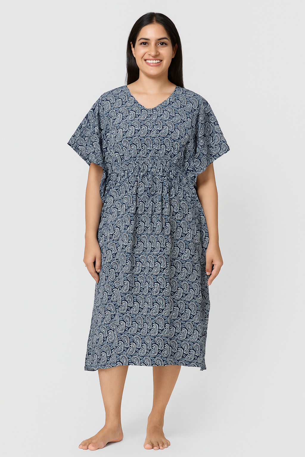 Half Khaftan – Koiri print - Indigo - SK02