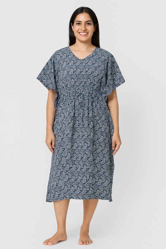 Half Khaftan – Koiri print - Indigo - SK02