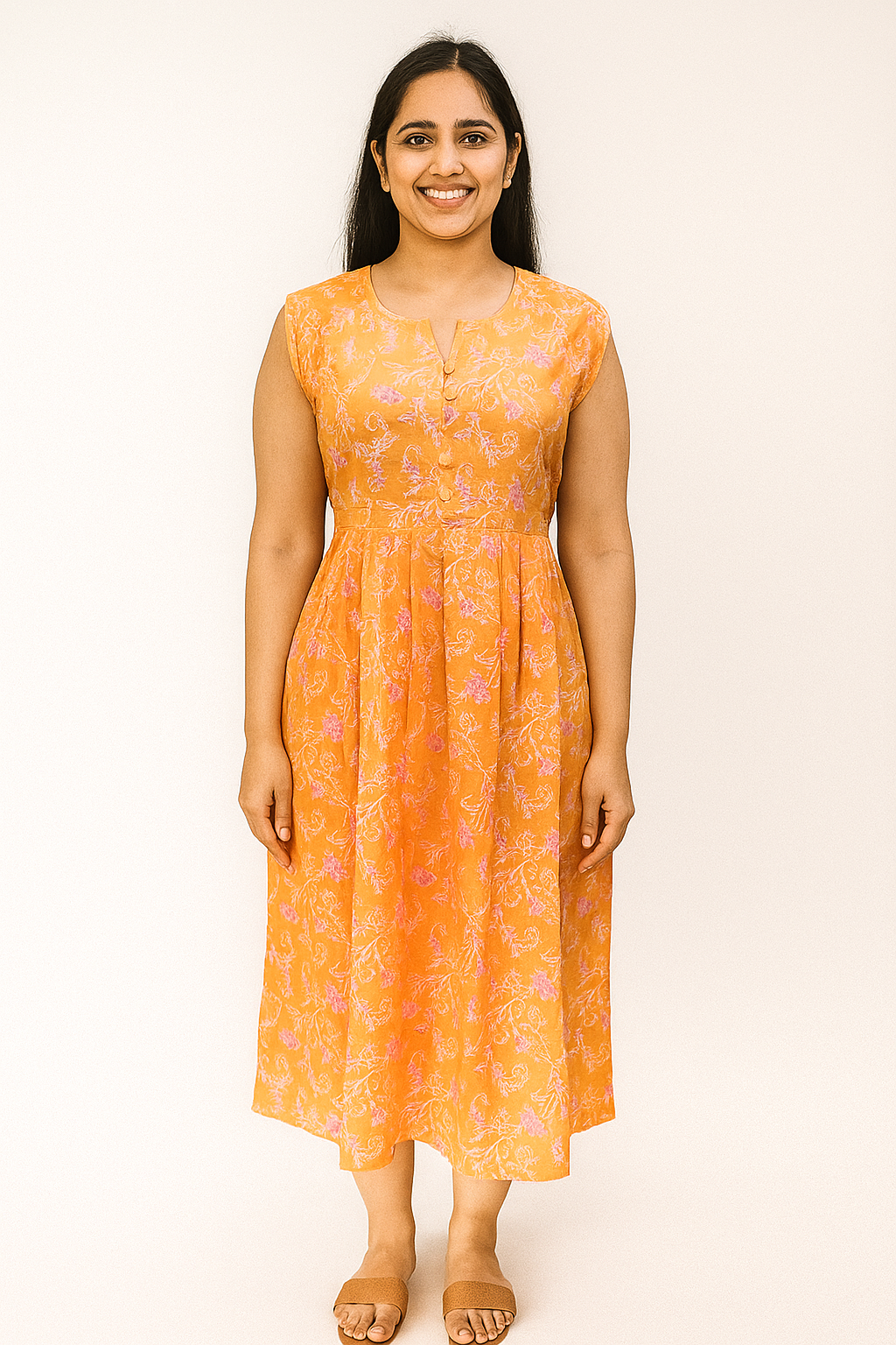 TUNIC PATTERN PINK VEL PRINT- MANGO 201F