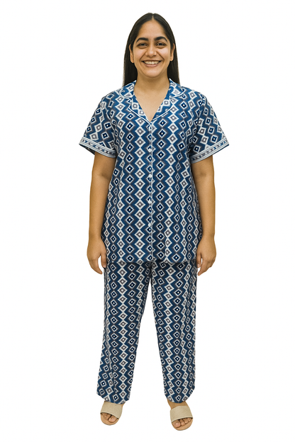PAJAMA SET FRONT BUTTON COTTON 2XL - PJFBB9