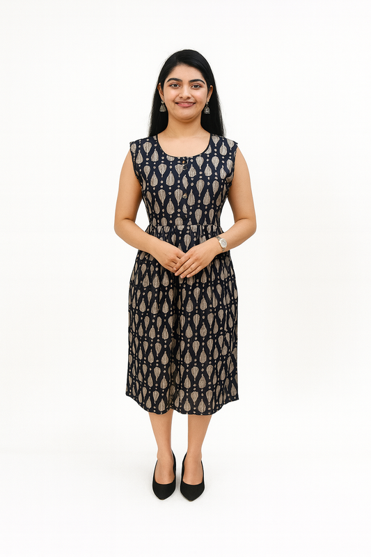 TUNIC PATTERN DROPLET - BLACK - 201F