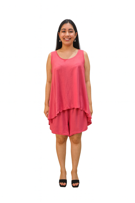 TENCIL SHORT SET - PINK