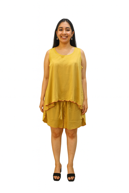 TENCIL SHORT SET - YELLOW