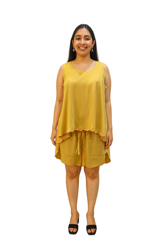 TENCIL SHORT SET - YELLOW