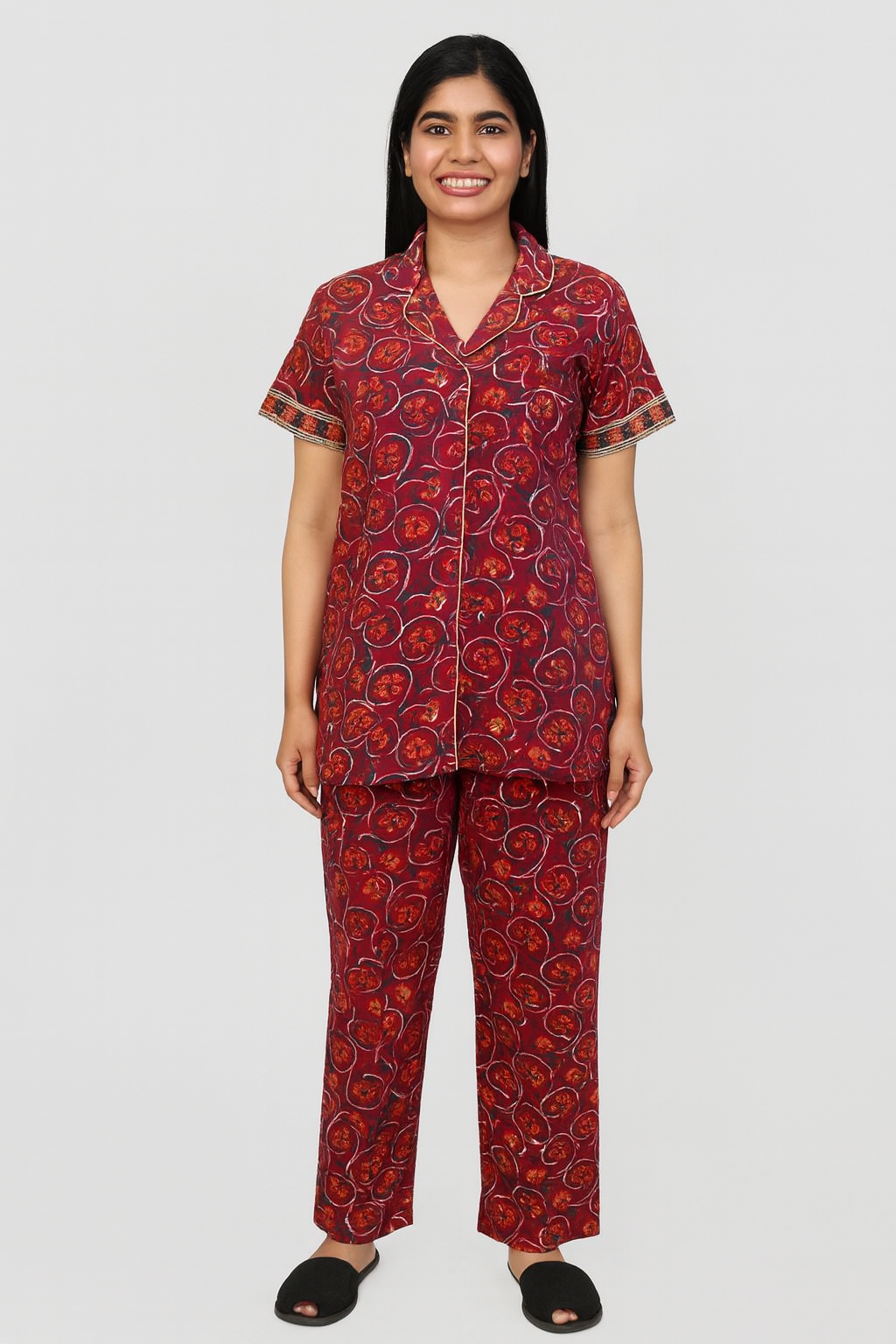 PAJAMA SET FRONT BUTTON COTTON - PJFB05