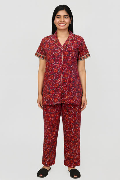 PAJAMA SET FRONT BUTTON COTTON - PJFB05