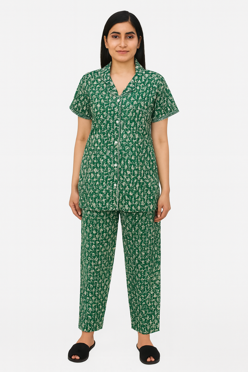 PAJAMA SET FRONT BUTTON COTTON - FBPJ07