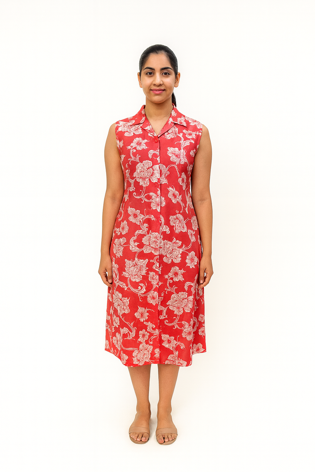 TUNIC COLLAR PATTERN - LILY - CRIMSON 201Fa