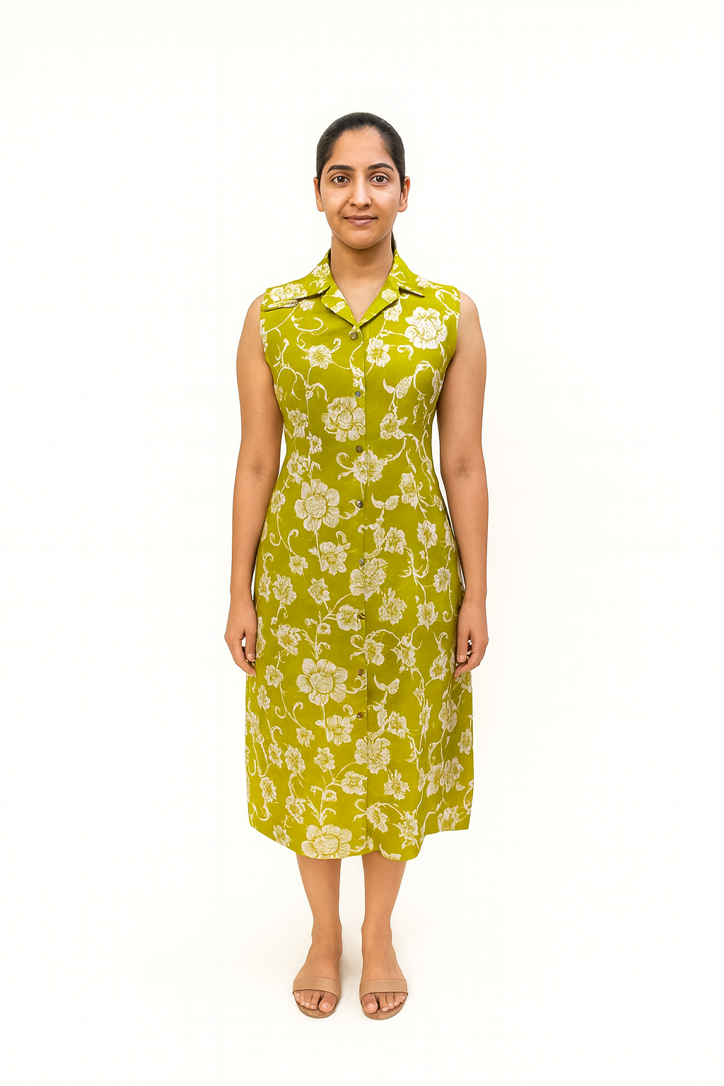 TUNIC COLLAR PATTERN - LILY - OLIVE- 201Fa